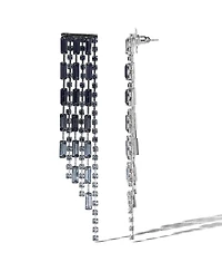 Jessica Simpson Tiered Crystal Fringe Earrings