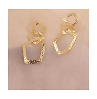Sohi Women's White Link Drop Earrings
