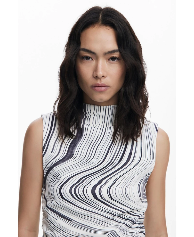 Desigual Women's Wavy striped T-shirt
