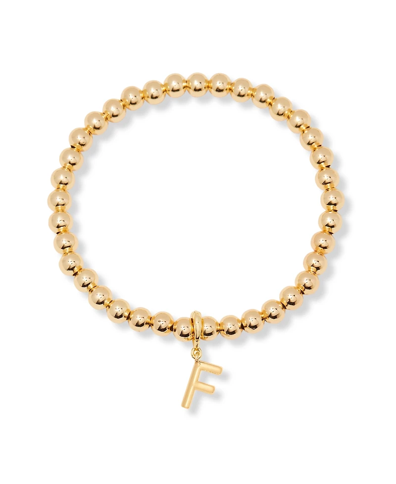 brook & york Gold Plated Makenna Initial Bracelet