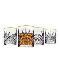 Godinger Dublin Gold Double Old Fashioned Glasses, Set of 4