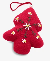 Holiday Lane Nordic Wonderland Felted Red Tree Ornament, Macy's Exclusive