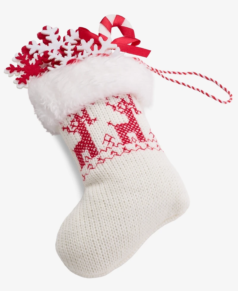 Holiday Lane Nordic Wonderland Fabric Stocking Ornament, Macy's Exclusive