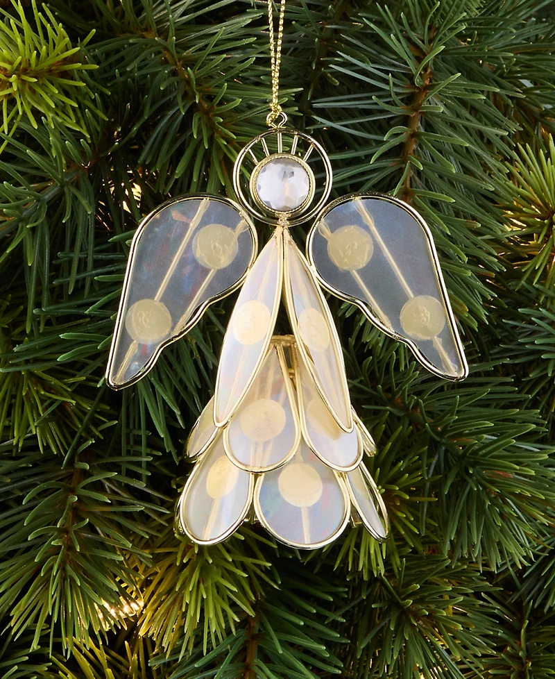 Holiday Lane Blessed Gold-Tone Angel Ornament, Macy's Exclusive