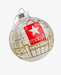 Holiday Lane Macy's Glass Glittered Ball Ornament, Macy's Exclusive