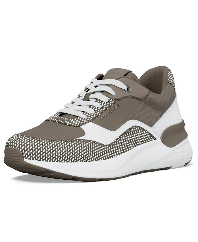 Michael Kors Men's Trevor Leather & Mesh Trainers