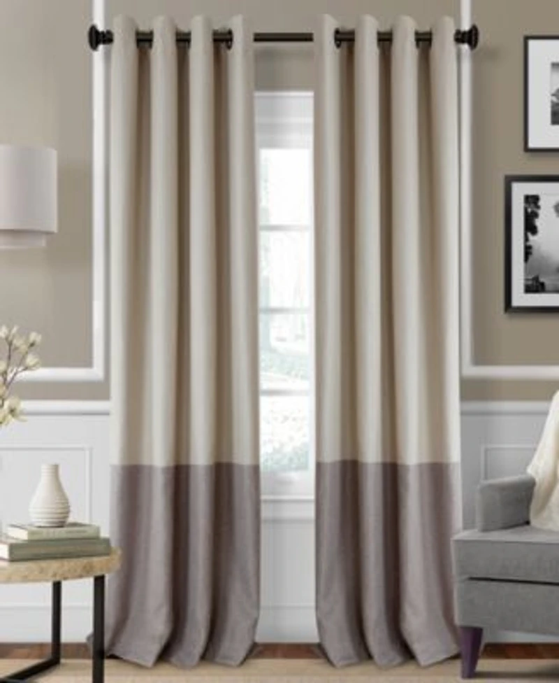 Elrene Home Fashions Braiden Color Block Blackout Window Curtain
