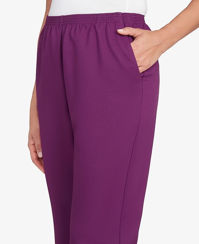 Alfred Dunner Women's Classic Poly Accord Medium Length Pants