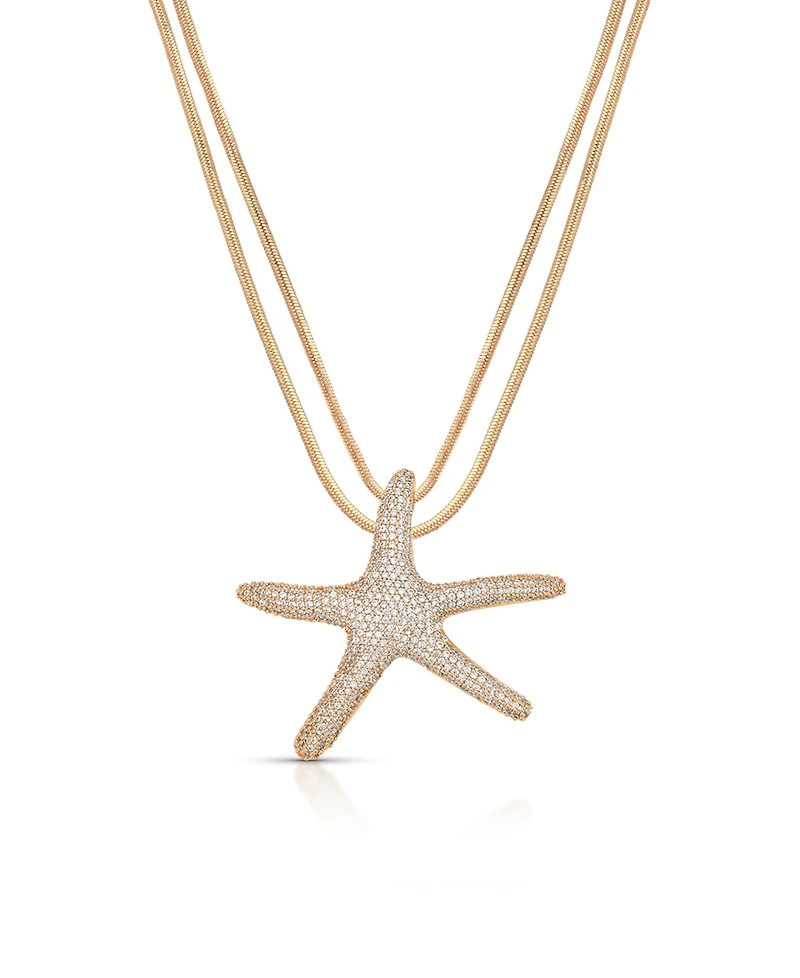 Ettika Pave Starfish Statement Necklace