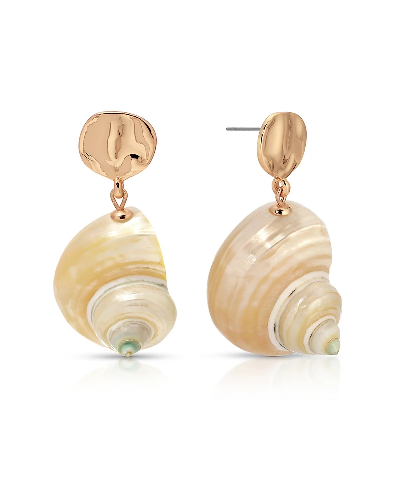 Ettika Sunken Treasure Shell Drop Earrings