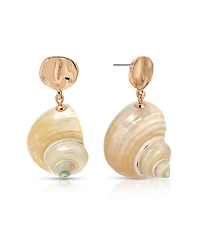 Ettika Sunken Treasure Shell Drop Earrings