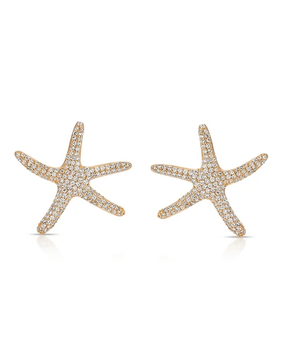 Ettika Pave Starfish Statement Earrings