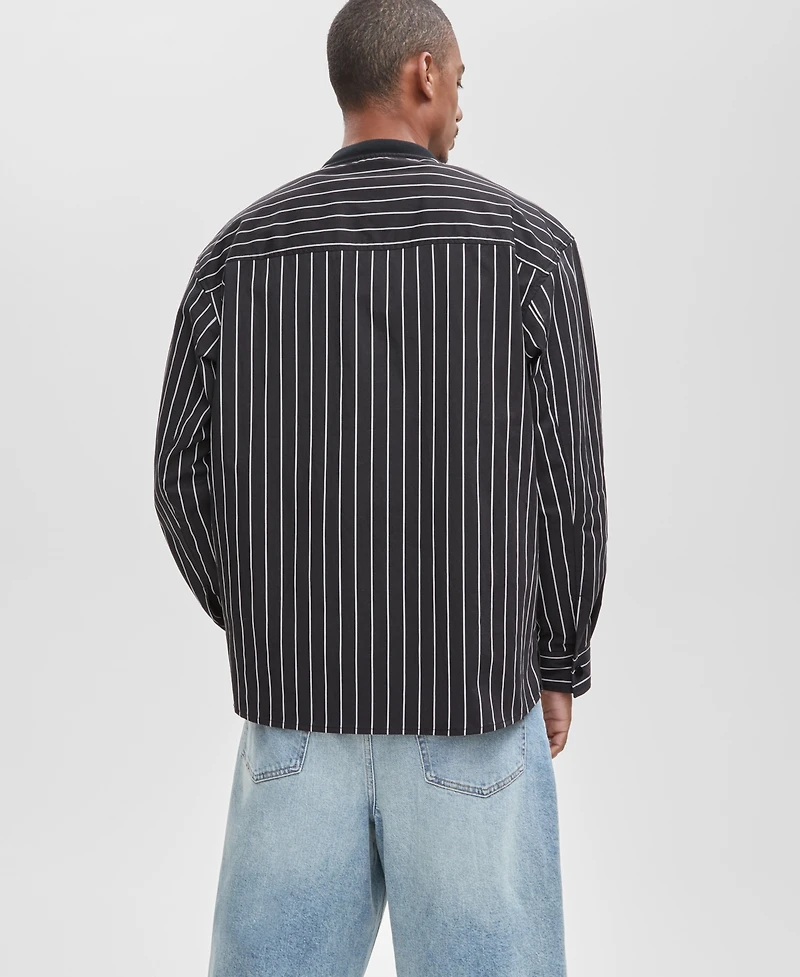 Mode of One Men's Long-Sleeve Pinstripe Shirt, Macy's Exclusive