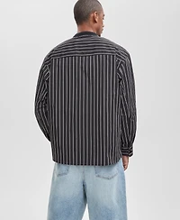 Mode of One Men's Long-Sleeve Pinstripe Shirt, Macy's Exclusive