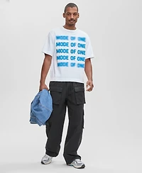 Mode of One Men's Relaxed Fit Short Sleeve Crewneck Logo Graphic T-Shirt