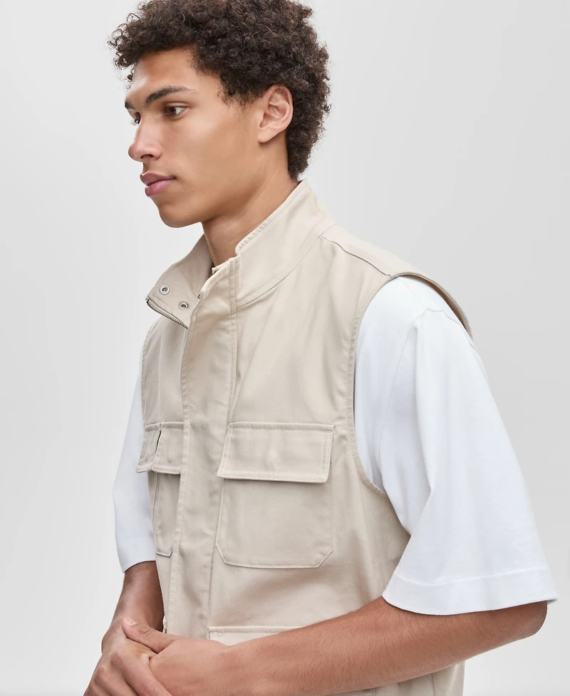 Mode of One Men's Canvas Cargo Vest, Macy's Exclusive