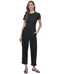 Dkny Jeans Women's Mid Rise Relaxed Pull-On Cargo Pants
