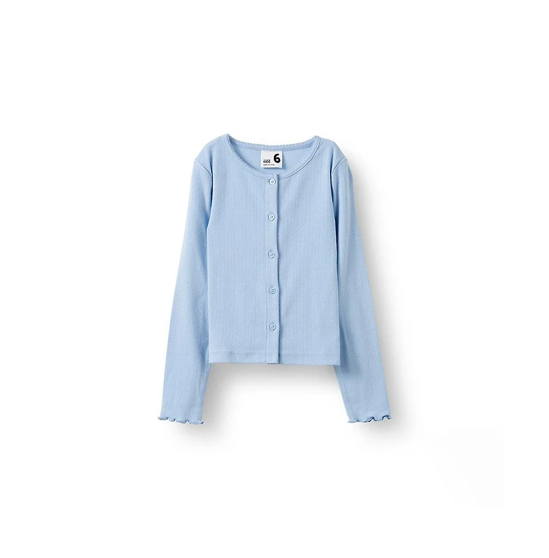 Cotton On Little Girls Emma Button Through Long Sleeve