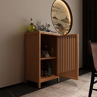 Casainc Bathroom Storage Cabinet with Door and Adjustable Shelf, Freestanding Floor Organizer for Multiple Rooms