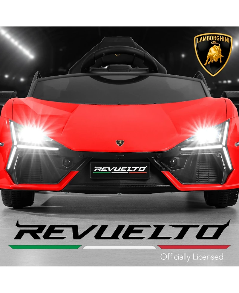 Best Choice Products Kids 12V Ride-On Car Officially Licensed Lamborghini Revuelto w/ Remote, Led Lights