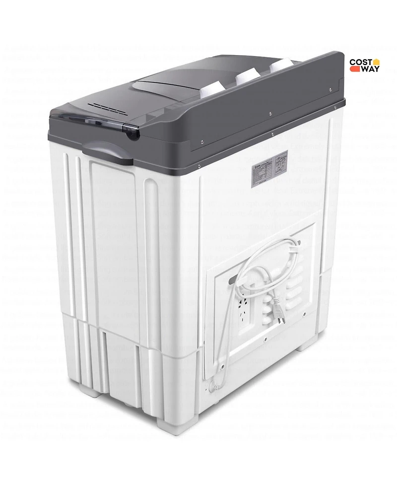 Costway Portable Mini Compact Twin Tub 20Lbs Total Washing Machine Washer