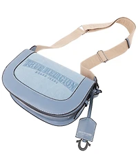 True Religion Dark Denim Logo Saddle Bag