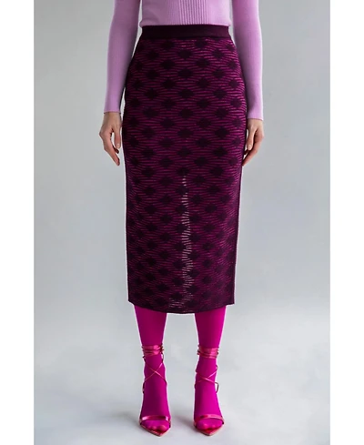 Sskein Women's Geometric Jacquard Knit Pencil skirt
