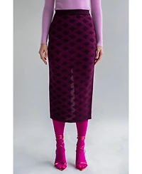 Sskein Women's Geometric Jacquard Knit Pencil skirt