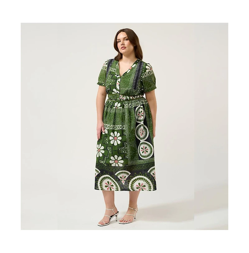 Estelle Ethereal Tile Print Dress