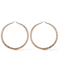 Jessica Simpson Wide Textured Hoop Earrings