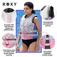 Roxy Women's Life Vest, Uscg Approved Life Jacket, Evoprene Pfd for water sports