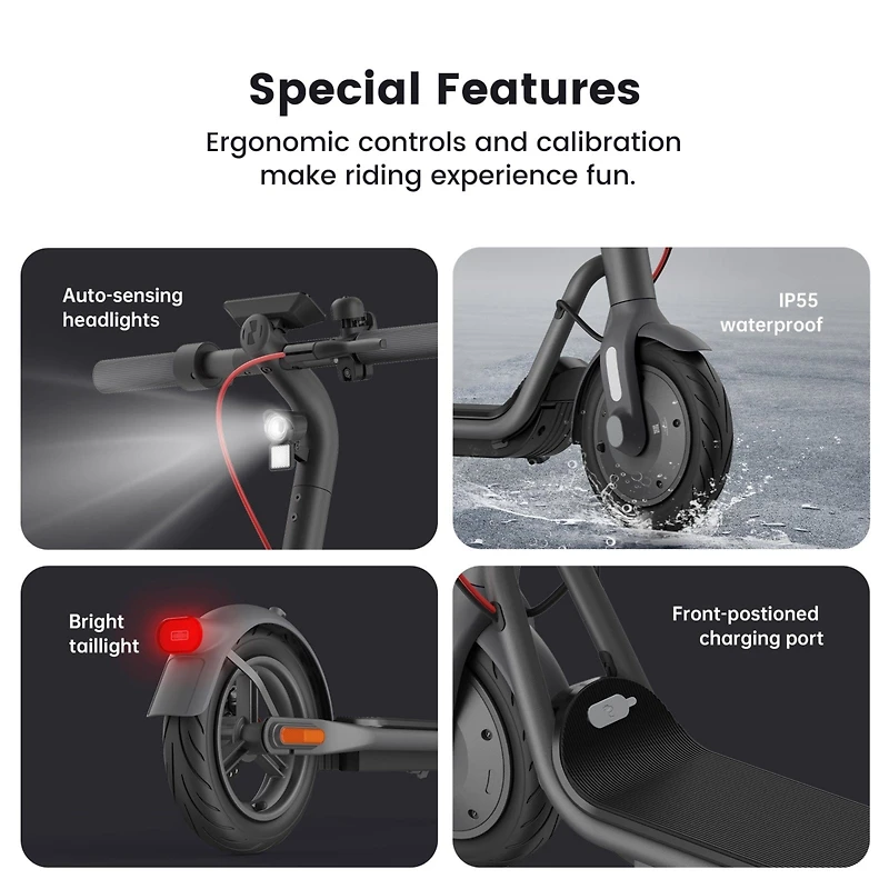 Navee V40I Electric Scooter w/25 miles Max Operating Range & 20 mph Max Speed