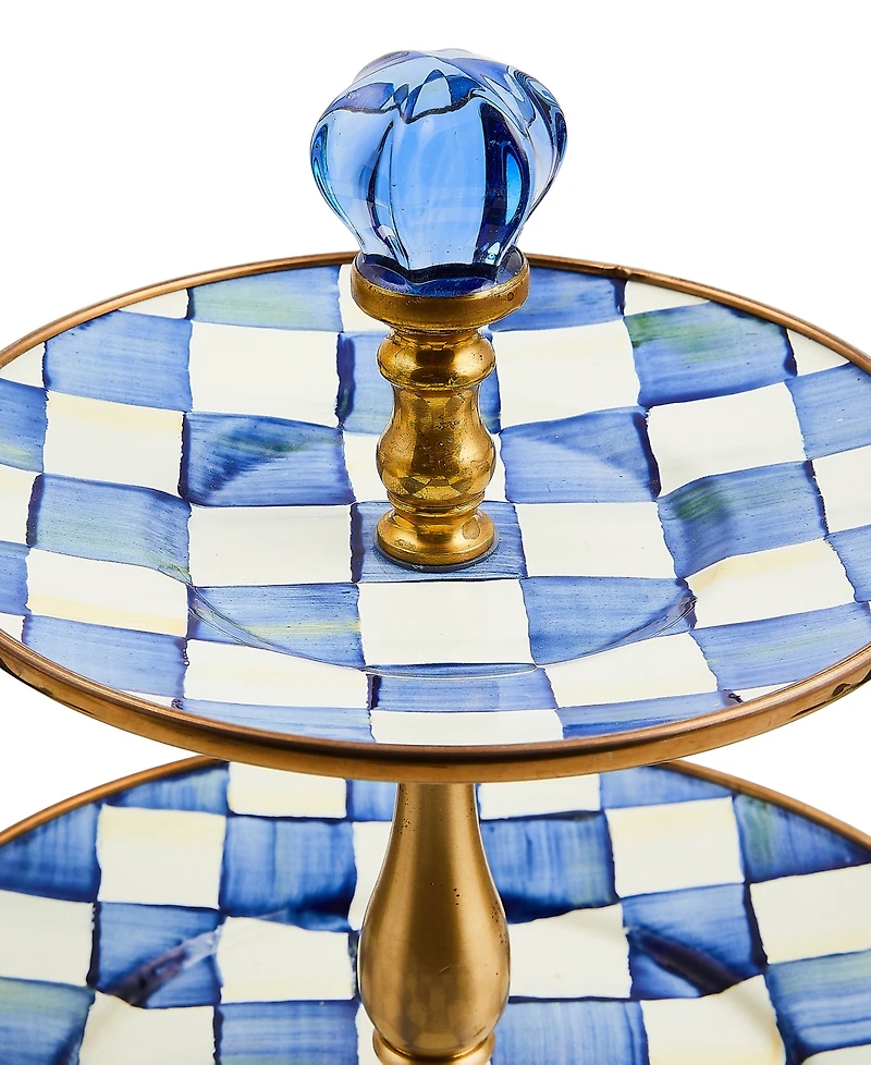 Mackenzie-Childs Royal Check 3-Tier Sweet Stand