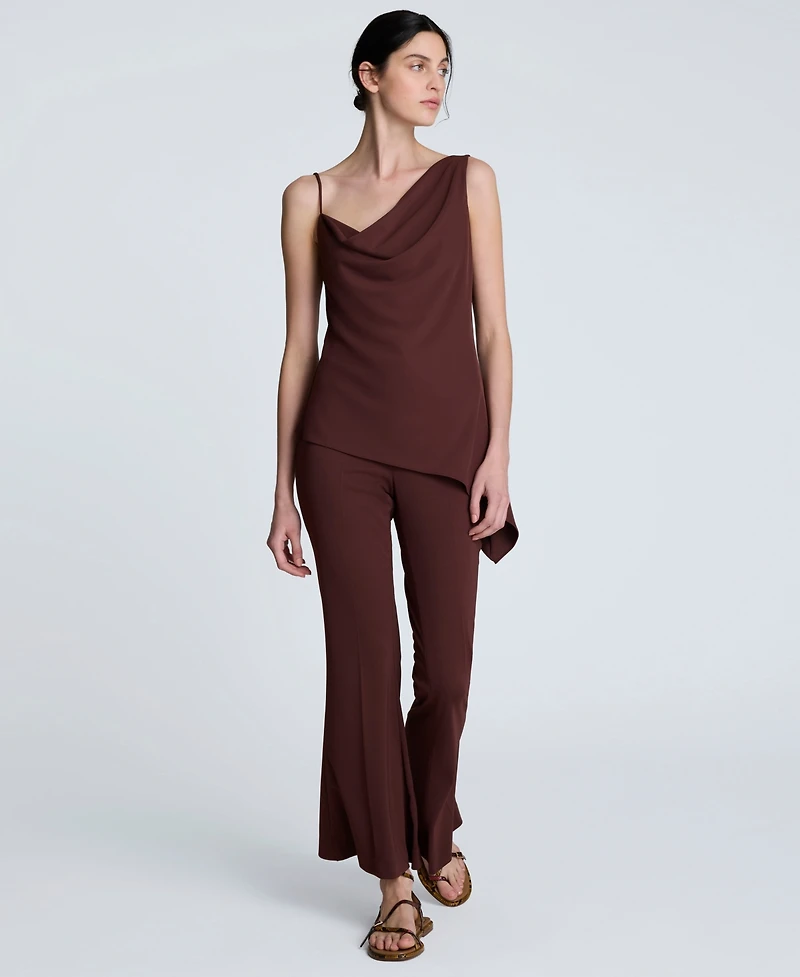 Kenneth Cole Women's Hollywood Waist Pull On Flare Leg Pants