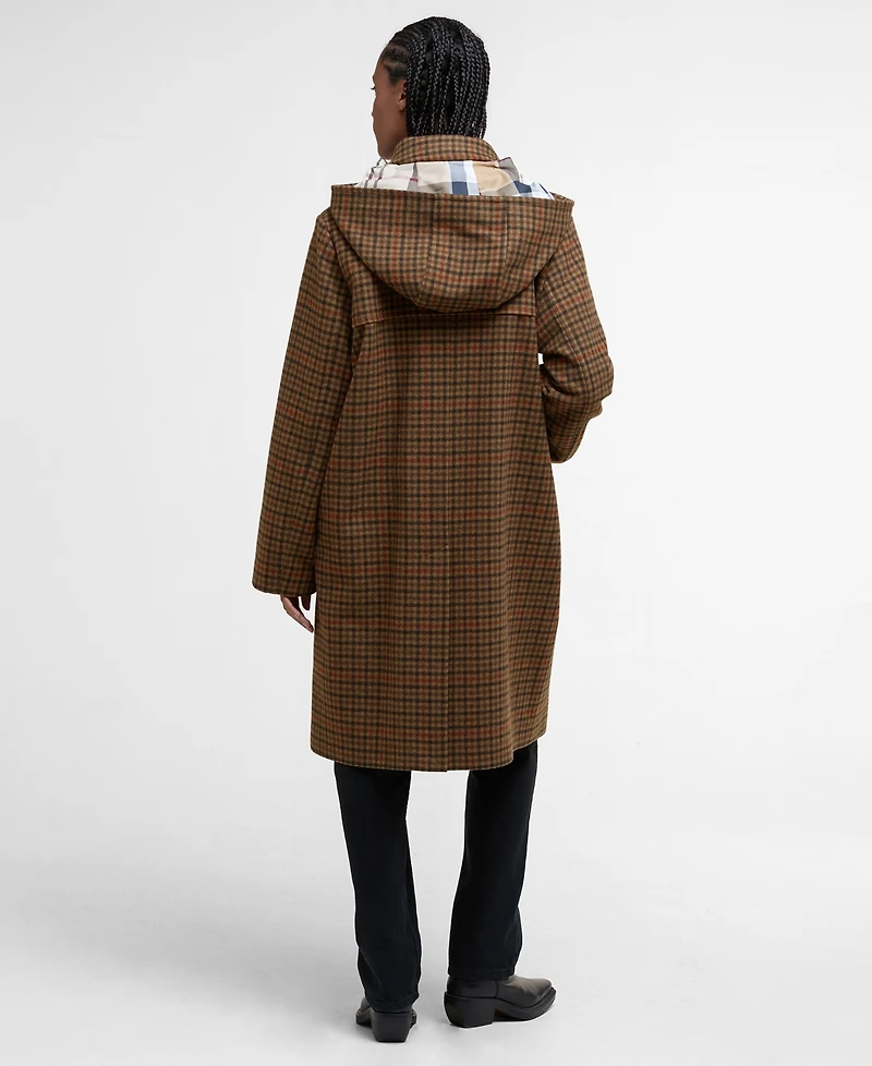 Barbour Women's Melody Checkered Hooded Coat