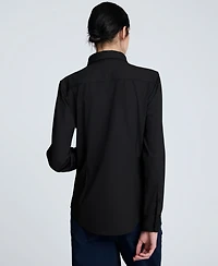 Kenneth Cole Women's Silky Jersey Button-Front Shirt