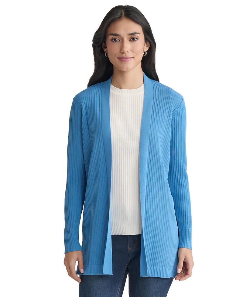Jones New York Women's Sutton Ribbed Long-Sleeve Cardigan Sweater
