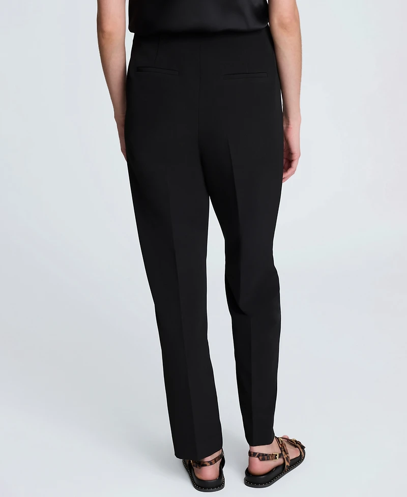 Kenneth Cole Women's Luxe Twill Straight-Leg Pants