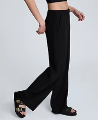 Kenneth Cole Women's Luxe Twill Wide-Leg Pants