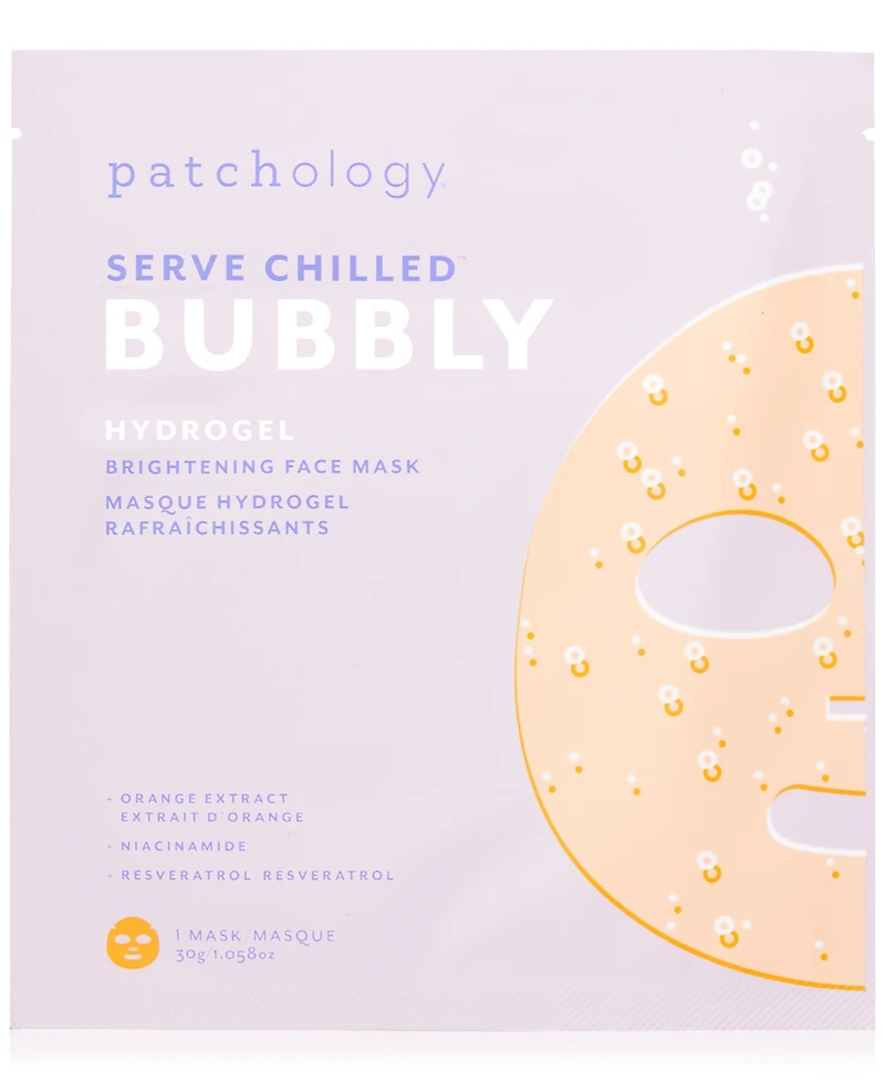 Patchology Bubbly Cheeks Brightening Hydrogel Face Mask
