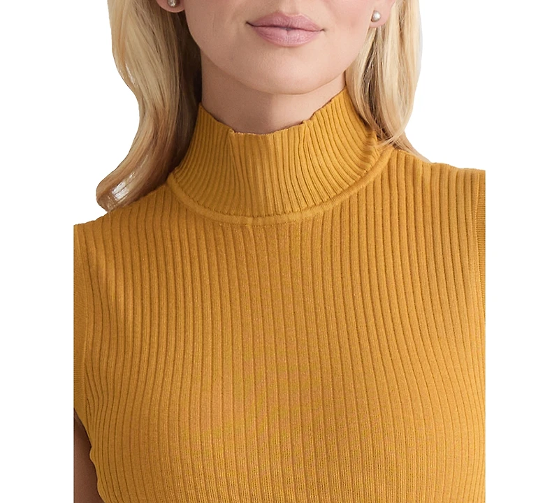 Jones New York Women's Sutton Mock-Neck Sleeveless Sweater