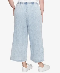 Ruby Rd. Plus Size Snow Washed Wide Leg Pants