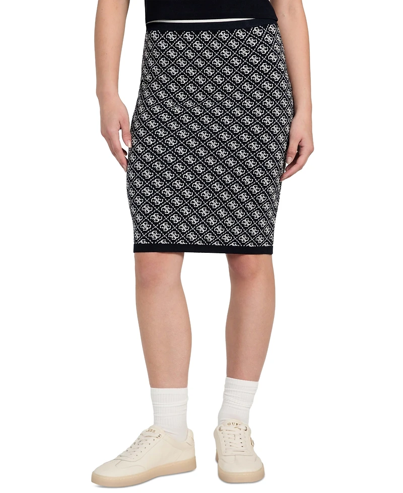 Guess Women's Lise 4G-Logo Pull-On Sweater Skirt