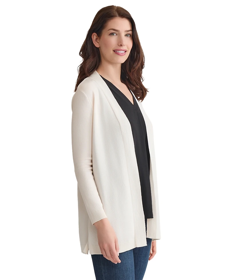 Jones New York Women's Relaxed V-Neck Open Cardigan