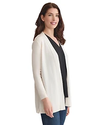 Jones New York Women's Relaxed V-Neck Open Cardigan