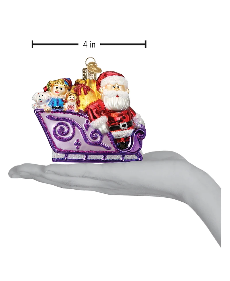 Old World Christmas 3.5" Rudolph the Red-Nosed Reindeer Santa and Friends Ornament