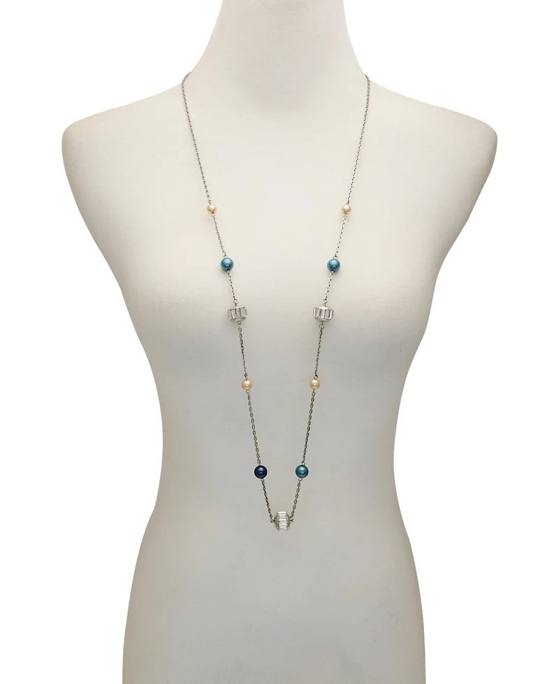 Vince Camuto Multi-Color Cultivated Pearl Bead Long Necklace