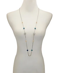 Vince Camuto Multi-Color Cultivated Pearl Bead Long Necklace