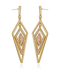 Vince Camuto Gold-Tone Diamond Shaped Drop Earrings