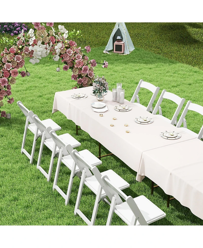 Gymax Set of 20 Dining Chairs w/ Rubber Wood Legs & Padded Seat for Home Office Events